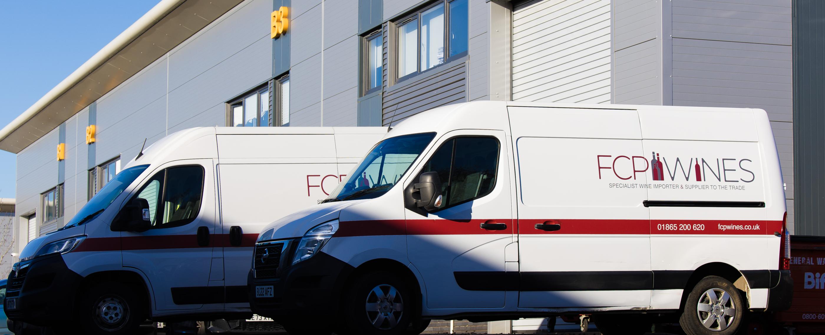 FCP vans outside warehouse 