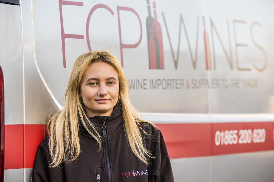 Tasha standing by the fcp van 