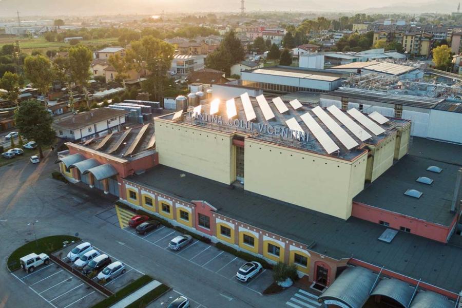 Eagle view of the Colli Vicentini Cantina