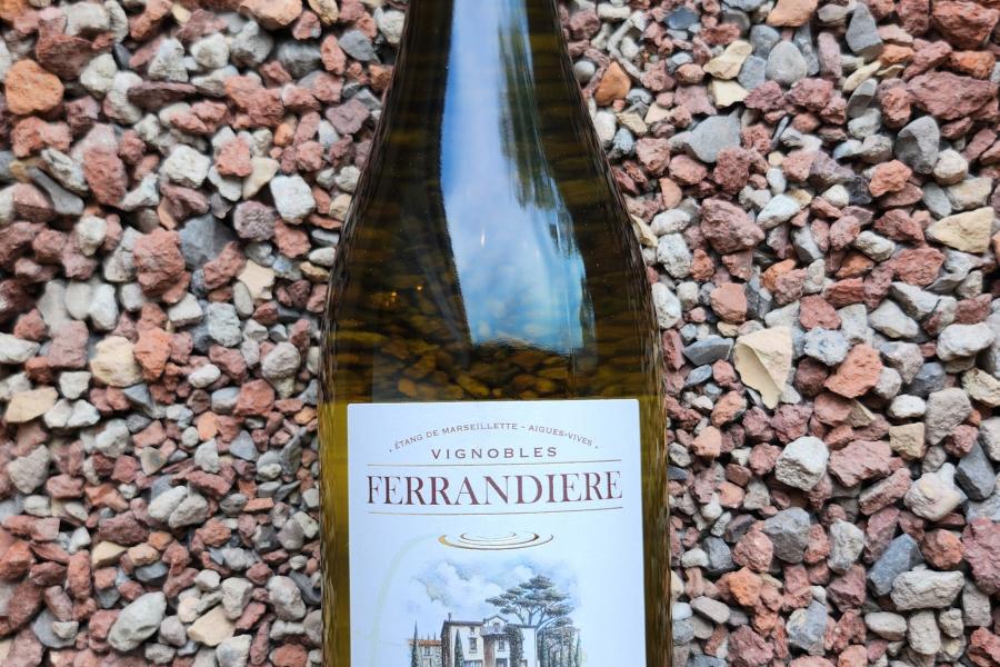 A bottle of Ferrandiere wine